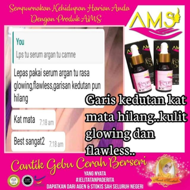 Argan Oil Serum Annah Mardhiah Skincare Ams Shopee Malaysia