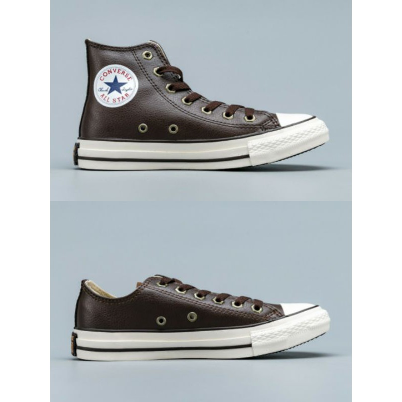 all star leather brown