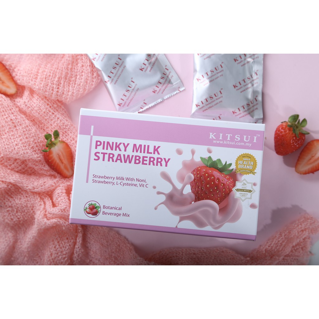 Milk strawberry pinky kitsui Gulkand Strawberry