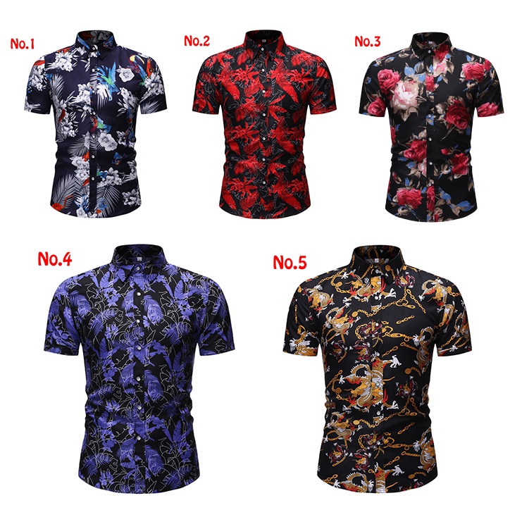พร้อมแล้ว ฤดูร้อนใหม่พิมพ์เสื้อสันทนาการเสื้อแขนสั้น