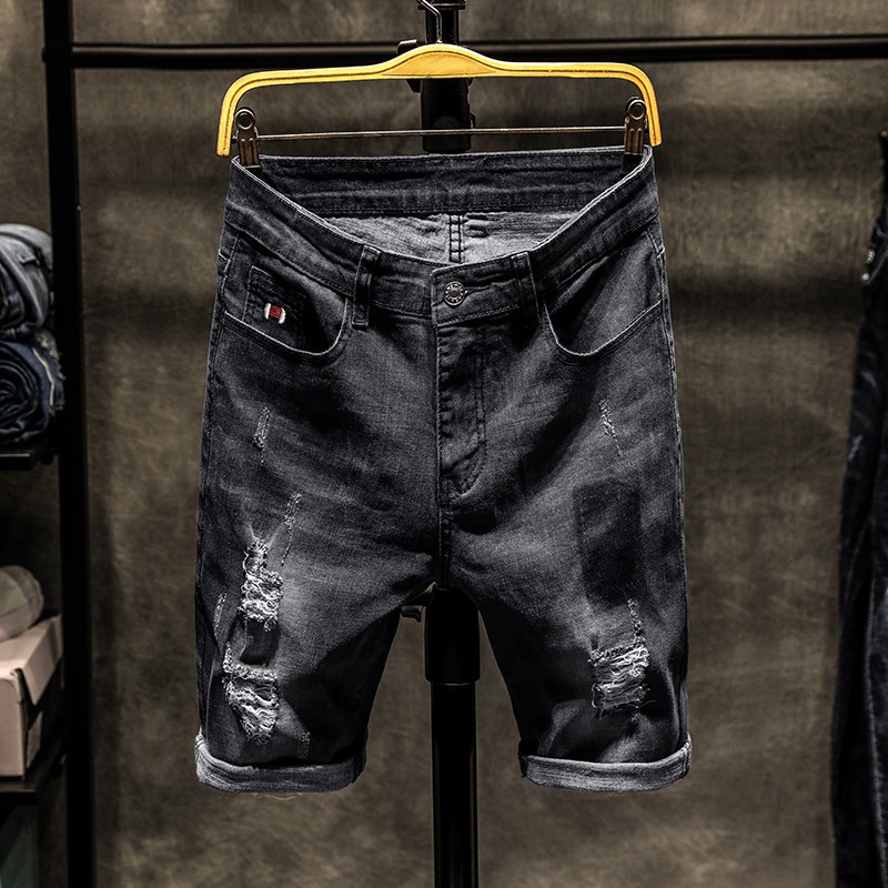 Men's Thin Cotton Short Jean Pants Ready Stock Men's Denim Shorts Jeans