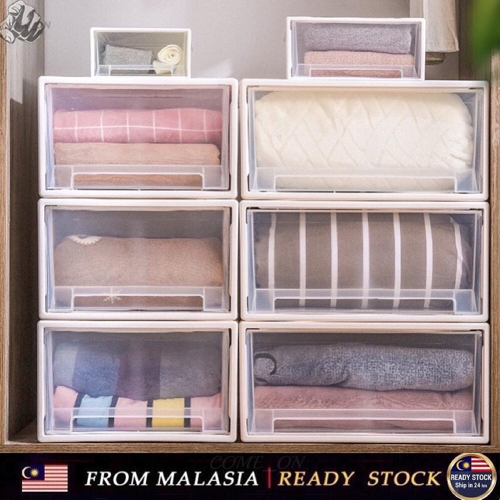 Organizer Home Stackable Clothes Organization IKEA Kotak Simpan Barang Laci Almari Baju 衣橱收纳盒 Wardrobe Storage Drawer