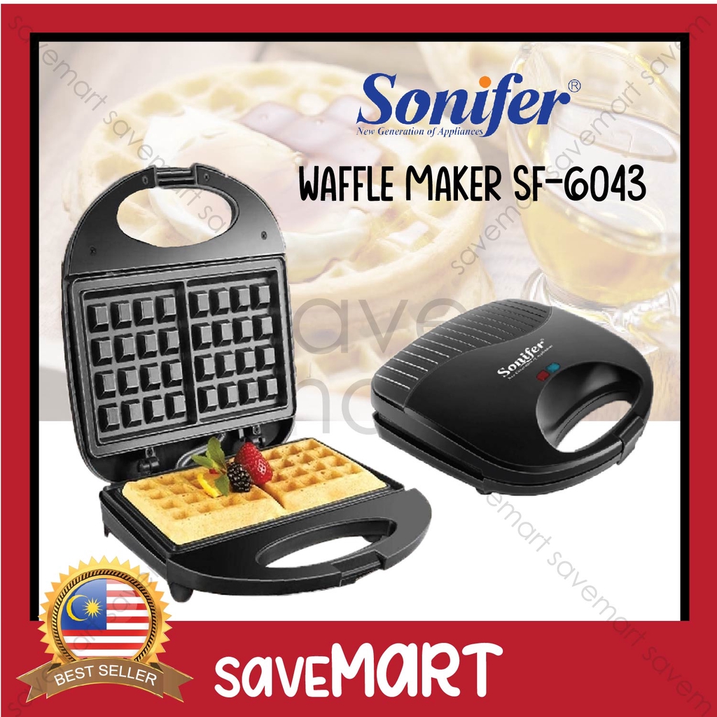 HOT ITEM ‼️ SONIFER Electric Waffle Maker SF-6043 Breakfast Machine / SONIFER Mesin Waffle