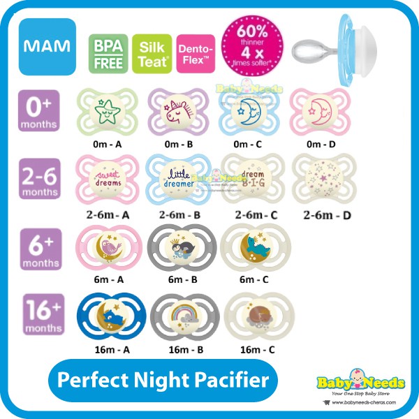 MAM Perfect Night Pacifier (Single) | Shopee Malaysia