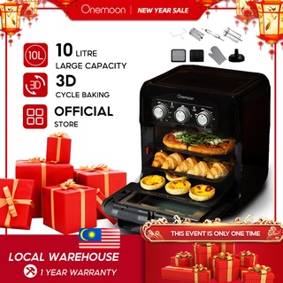 Onemoon M1 Air Fryer Black 10L large high-capacity Cooker non-stick cookware Electric oven