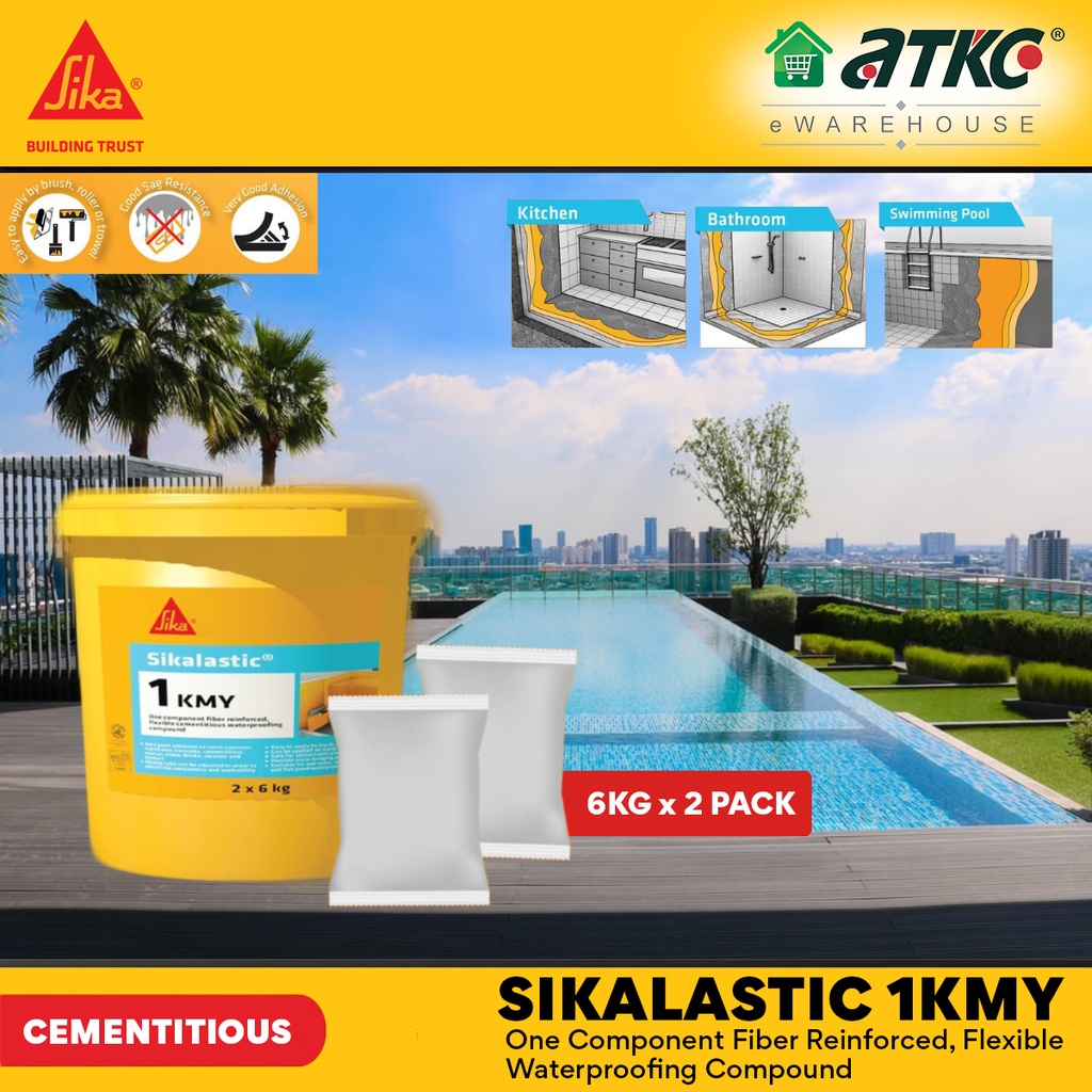 Sika Sikalastic 1KMY One Component Fiber Reinforced, Flexible