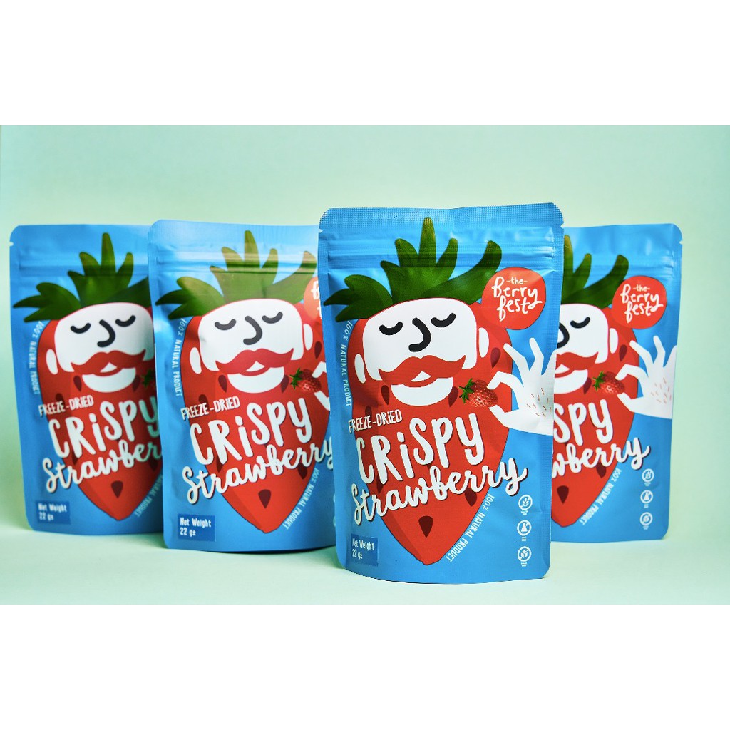 The Berry Best FreezeDried Crispy Strawberry 22g x 4 Packs (No