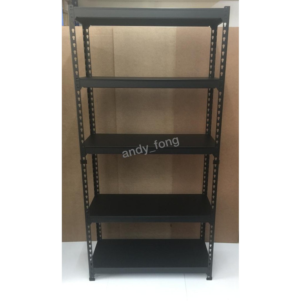 2in1 Boltless Rack METAL SHELVING  BLACK 1829Hx900Lx350D 