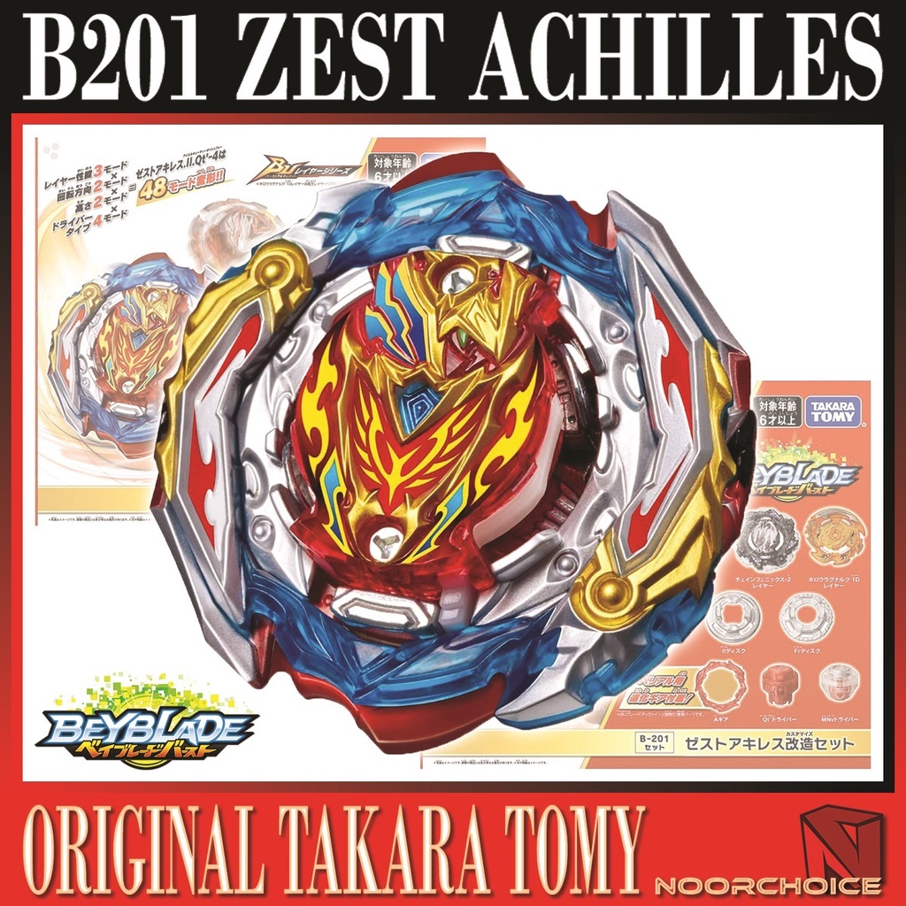 Takara Tomy Beyblade Burst BU B-201 Zest Achilles Customize Set ...