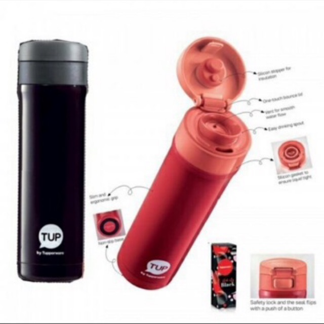 Tupperware Flip N Sip Thermos Flask 420ml