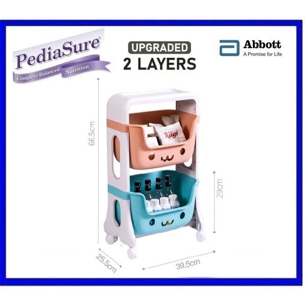 Pediasure 2Tier Stackable Shelf Rack With Organizer Pediasure 2Tier