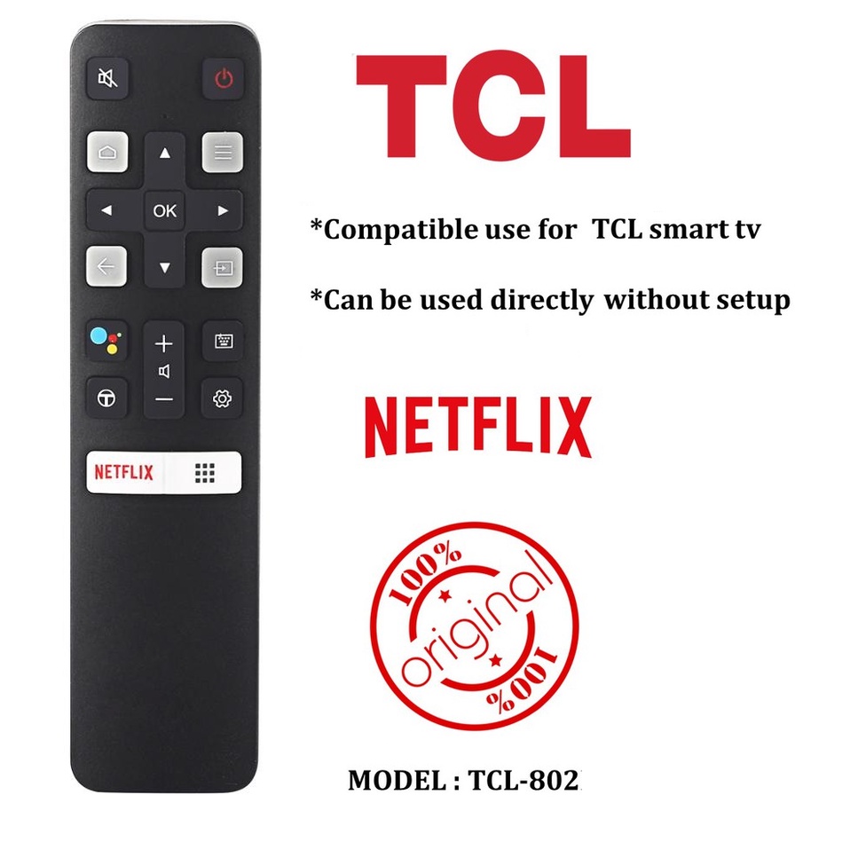 Remote Control TCL RC802V For TCL TV 65P8S 49S6800FS 49S6510FS 55P8S