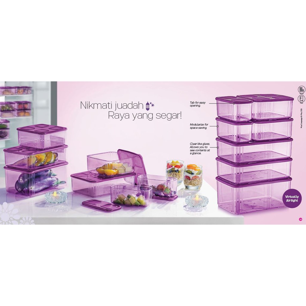 Tupperware Fresh N Clear Set (Purple)