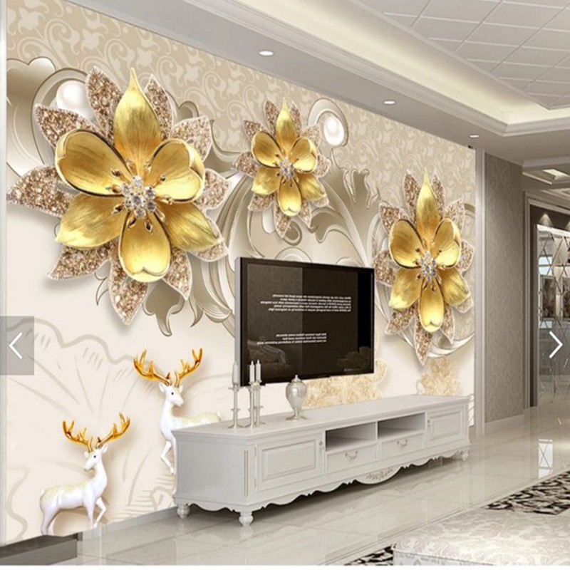 Custom 3D wallpaper jewelry flower murals for living room background  wallpaper | Shopee Malaysia