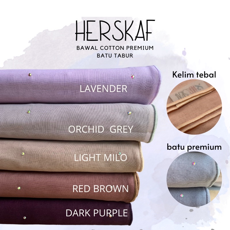 HERSKAF BAWAL BATU TABUR JAPANESE COTTON VOILE | Shopee Malaysia