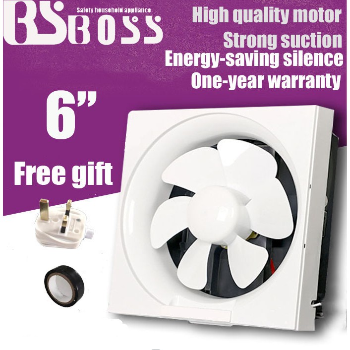 Bs Boss 6 Inches Bedroom Living Room Toilet Kitchen Guest Room Exhaust Fan Ventilator Ventilator Air Ejector Fan