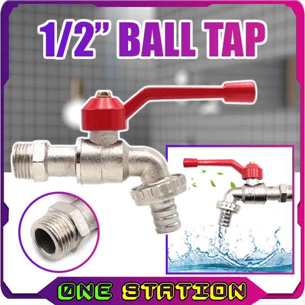 15MM 1/2" Heavy Duty Ball Tap for Washing Machine Tap Bathroom Tap