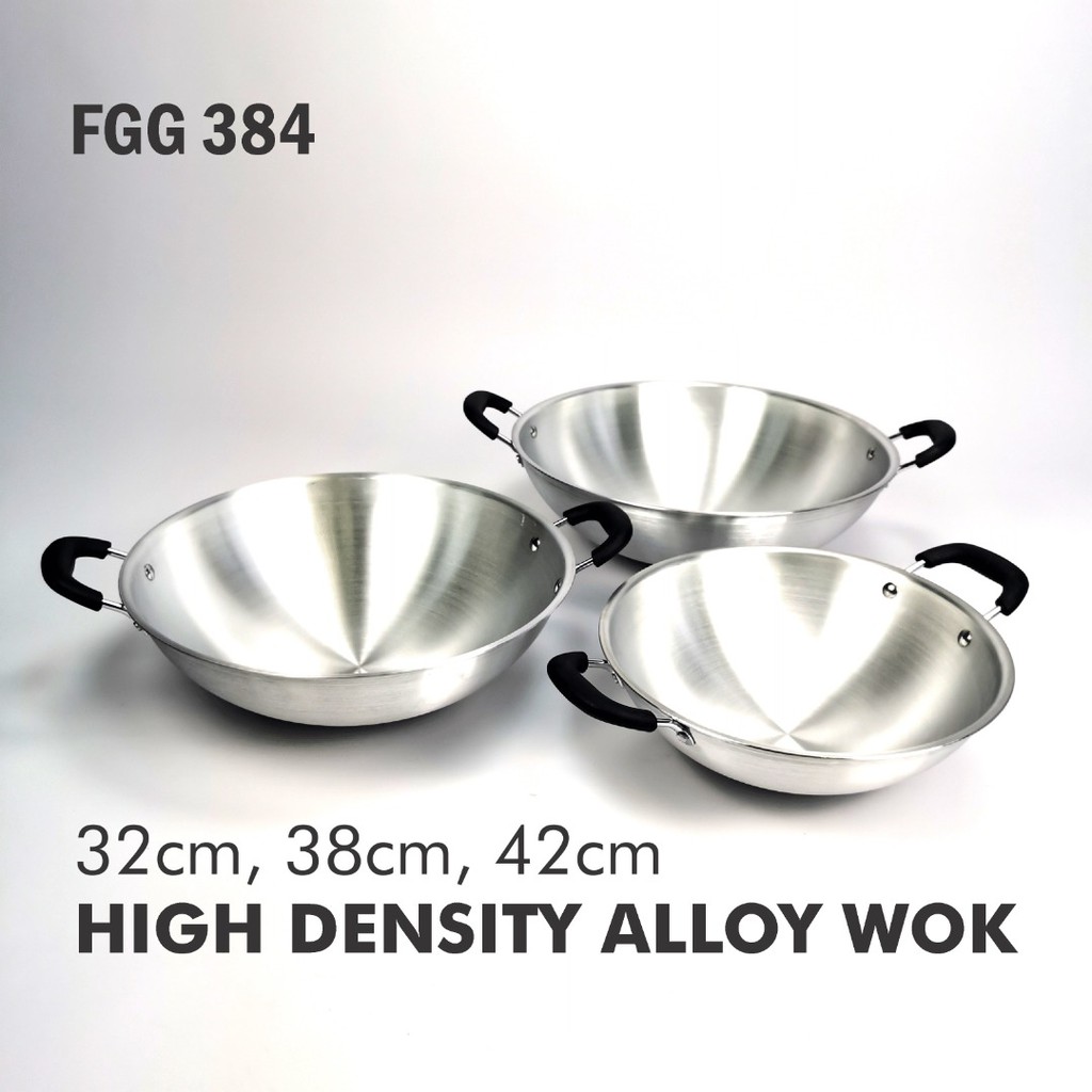 AFGY FGG 384 HIGH DENSITY ALLOY WOK (32CM, 38CM, 42CM)
