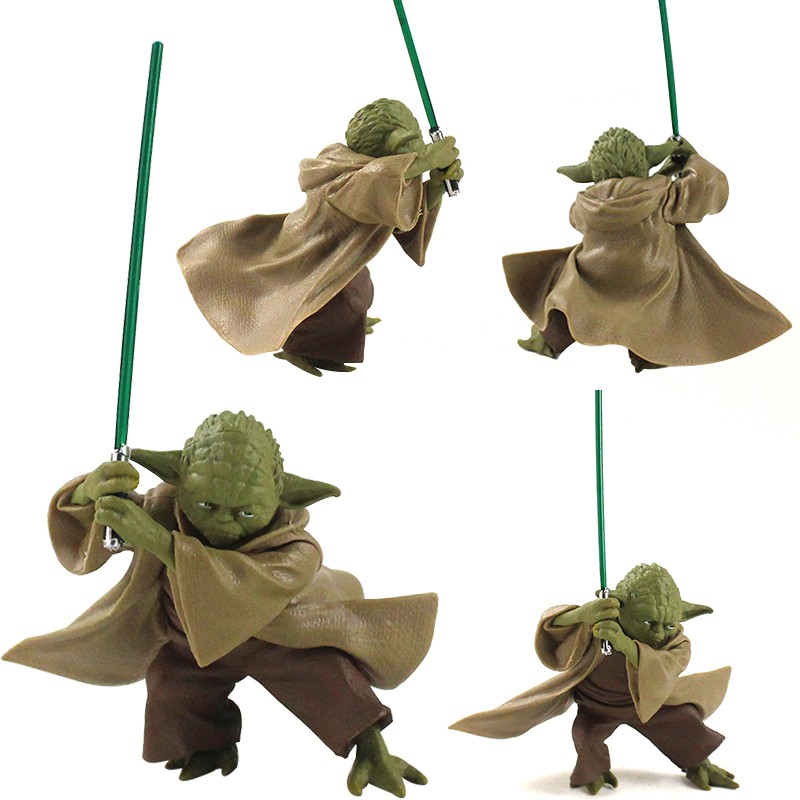 7cm Star Wars Master Yoda Fighting Version PVC Master Action Figure Collectible Model Toy