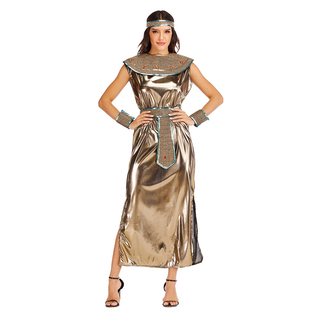 ❤Ready Stock❤Women Ancient Egyptian Goddess Dresses Cleopatra Costume Halloween Pharaoh Cosplay Costumes Adult Party Game Fancy Dress up