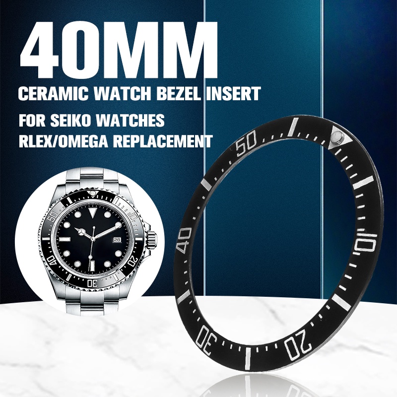 Watches Replace Accessories Watch Face Ceramic Bezel Insert For 40mm  Submariner Automatic Mens Black 38mm | Shopee Malaysia