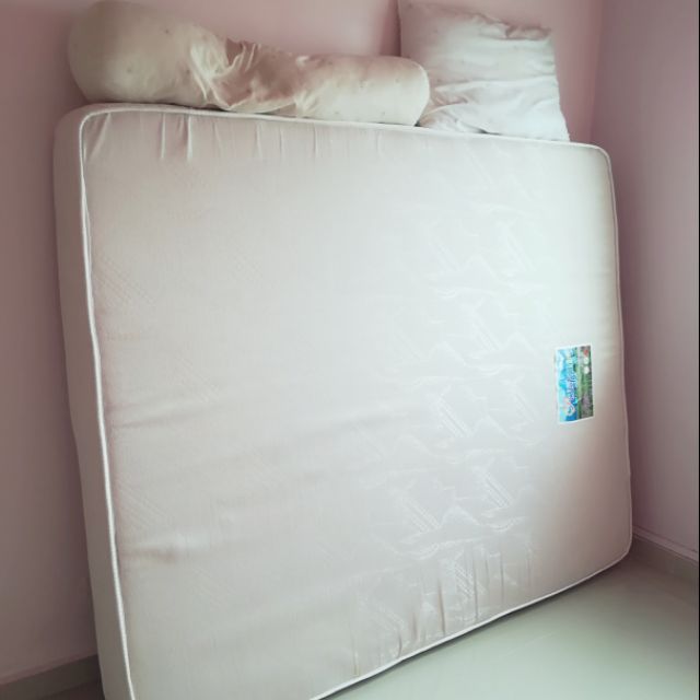 Queen Size Mattress Free Pillow Bolster Pillow Used 1 Time Only