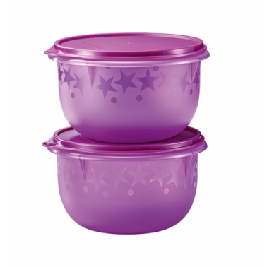 Tupperware (2pcs) Twinkle Bowl 1.9 Liter Purple