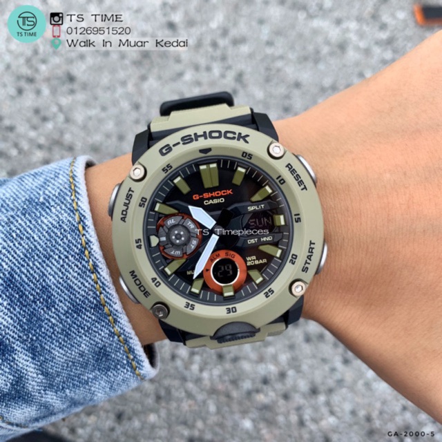 CASIO G-SHOCK Sleek Analog-Digital With Carbon Core Guard ...