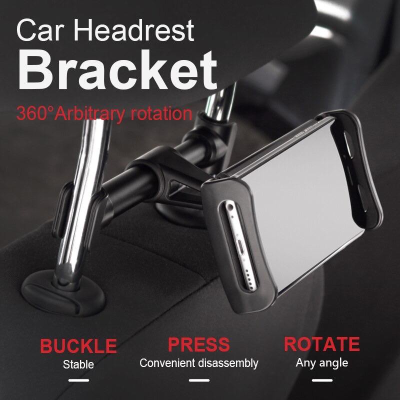 Car Backseat Tablet and Smartphones Adjustable Headrest Holder Accessories With Ready Stock