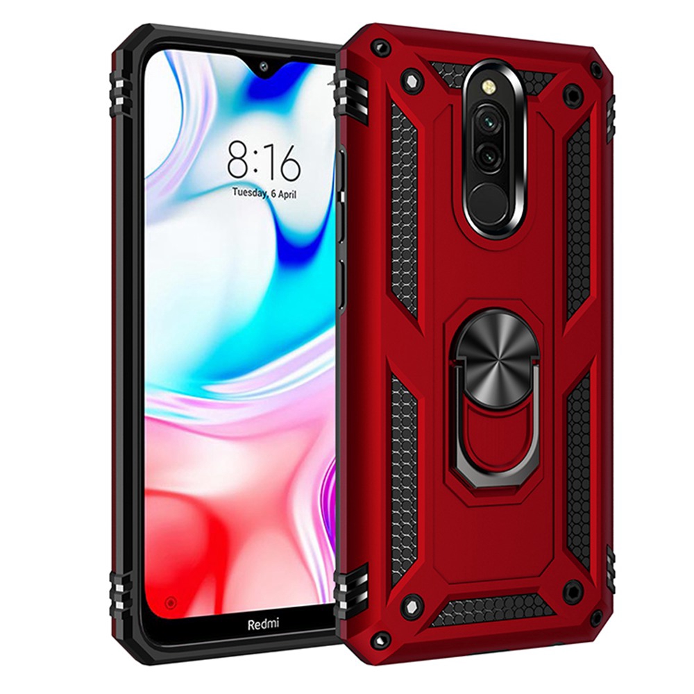 Colorful Case Xiaomi Redmi 8 8a Shockproof Cover Xiomi Redmi8 Finger Ring Holder Hard Pc Phone 9309