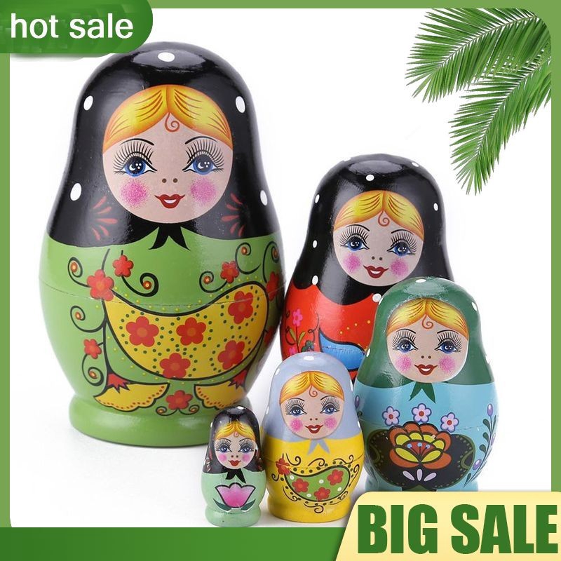 Big Sale 1 Set Nesting Dolls Color Painted Russian Matryoshka Doll Shopee Malaysia - stacking doll egg roblox