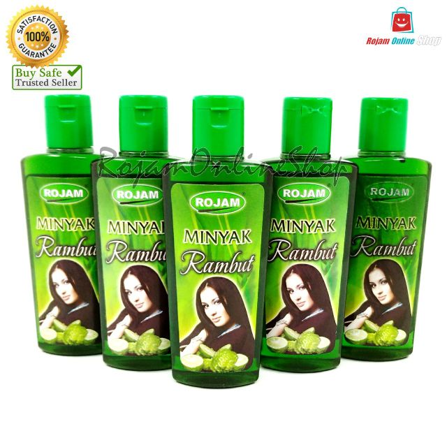 Original Minyak Rambut Herba Rojam Herb Hair Oil Ubat Untuk Melebatkan Menghitamkan Rambut Anti Rambut Gugur Sejuk