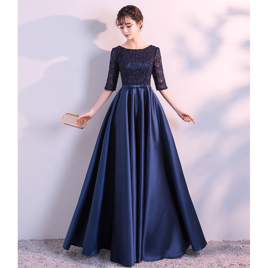 blue dinner dresses for ladies