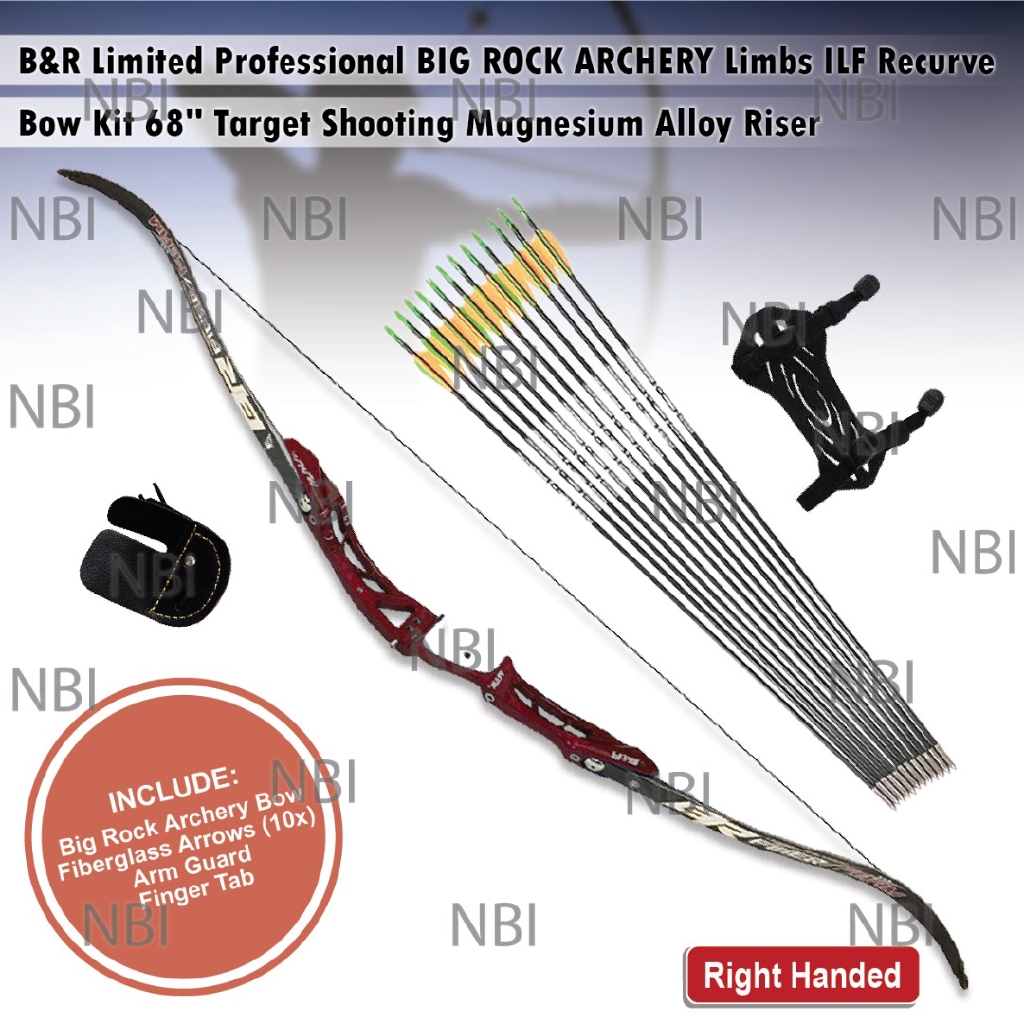 B&R Limited Professional BIG ROCK ARCHERY Limbs ILF Recurve Bow Kit 68