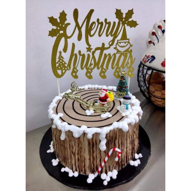 Ready Stock Merry Christmas Cake Topper Cake Decorations