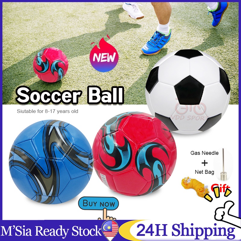 High Quality Teenager Training Soccer Ball Football Bola Sepak Futsal Soft PU Leather World Cup Free Gift bola size 4