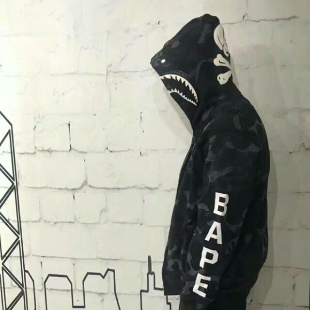 bape x nbhd shark hoodie