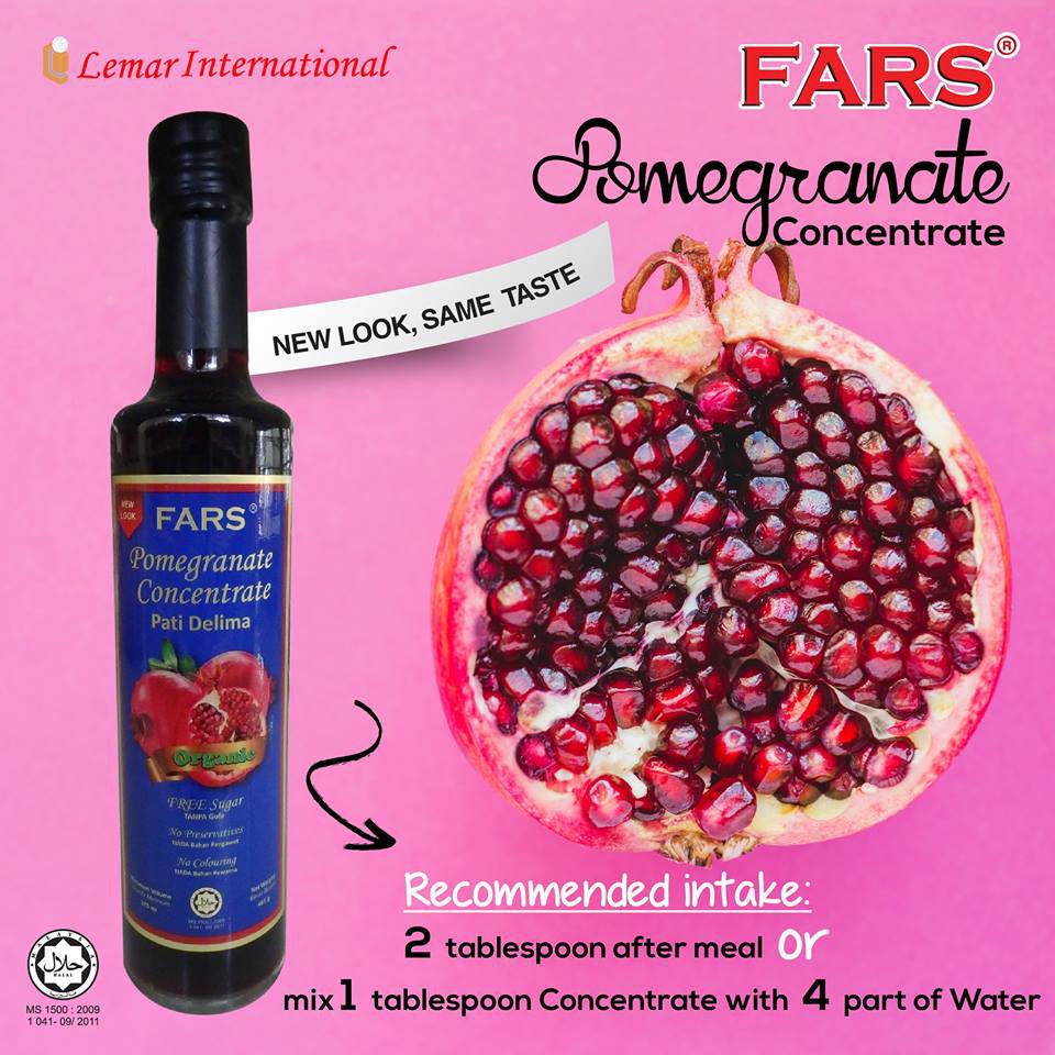 ORGANIC 100 PURE POMEGRANATE CONCENTRATE JUICE ASLI JUS PATI DELIMA