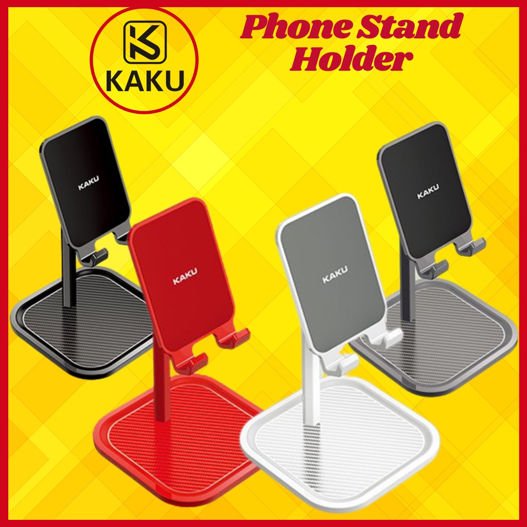 【Ready Stock】KAKU Universal Desktop Phone Holder Stand Mount Support Tablet Cell Phone Adjustable Portable Phone Holder