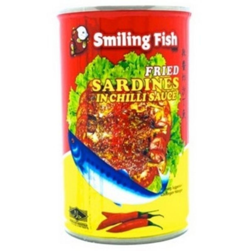 Fried Sardines in Chili Sauce Smiling Fish (155g) STOCK READY Shopee