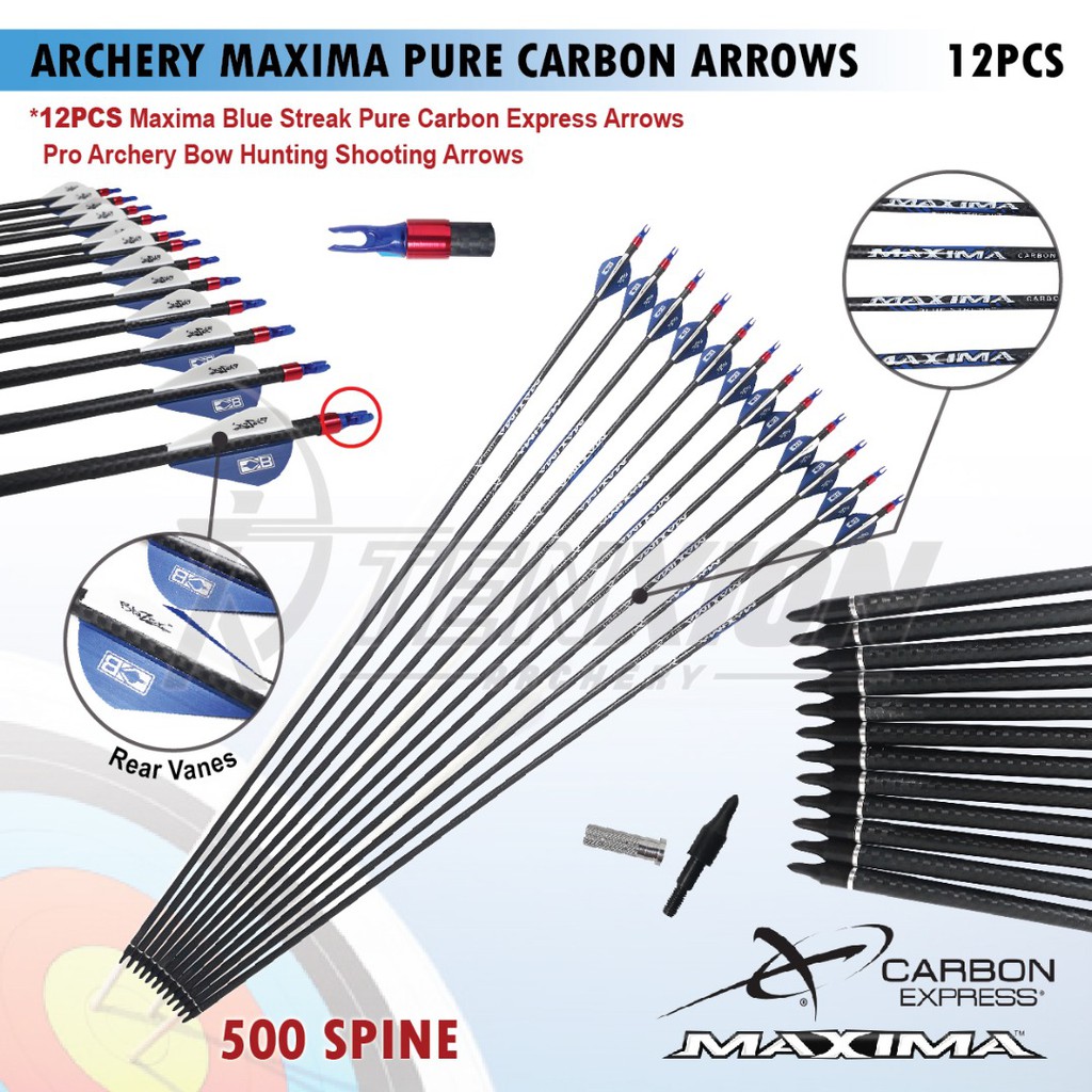 6 Shiny Black ® Fiberglass Target Practice Arrows 32" for Recurve & Compound Bow