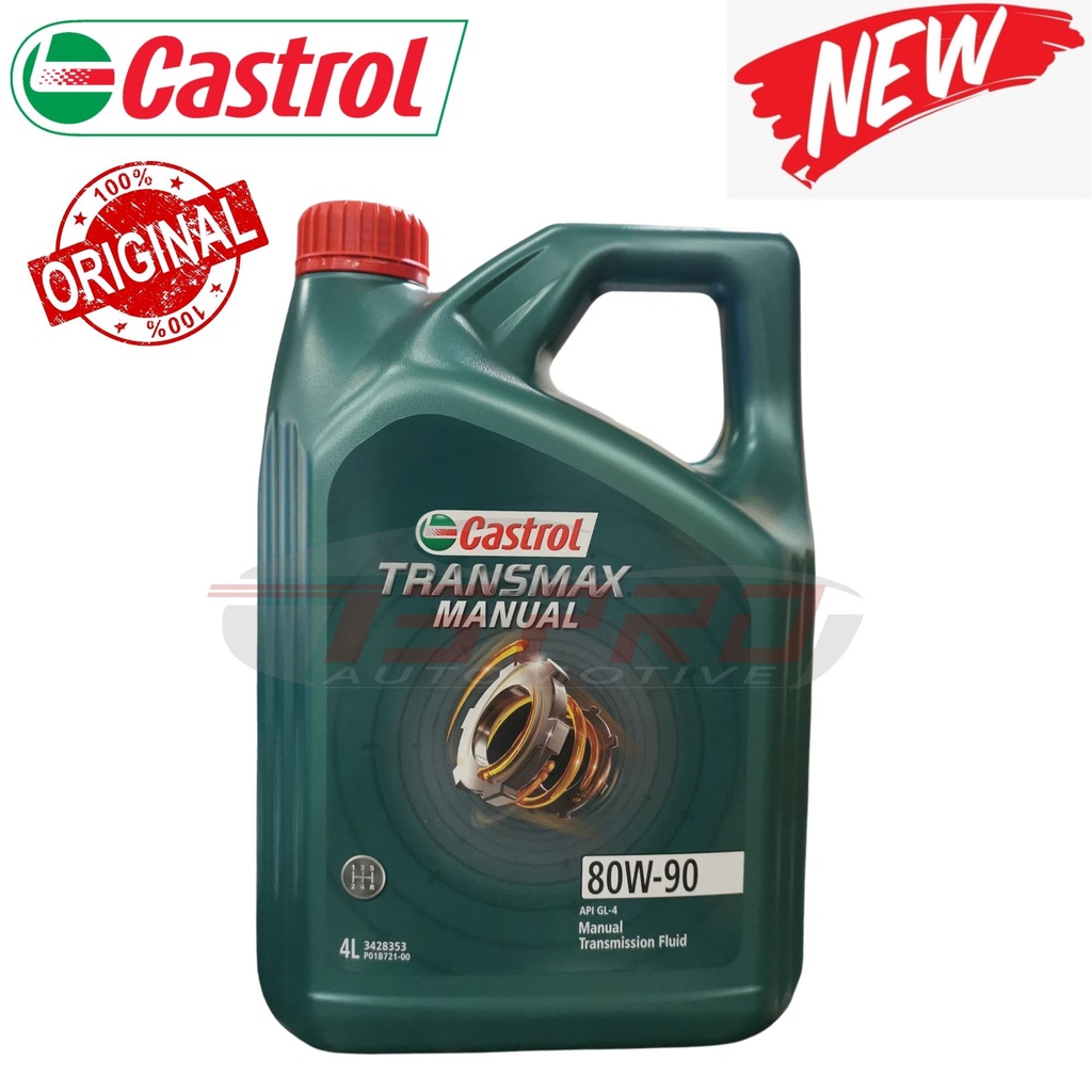 Castrol Manual Gear oil 80W90 4L Saga BLM Gen2 Persona Exora CPS Axia Myvi Kenari Kelisa Viva