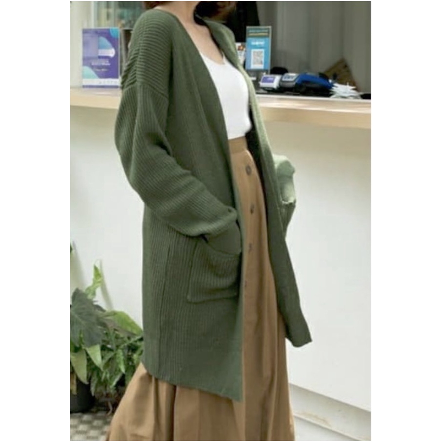 cardigan popcorn shopee