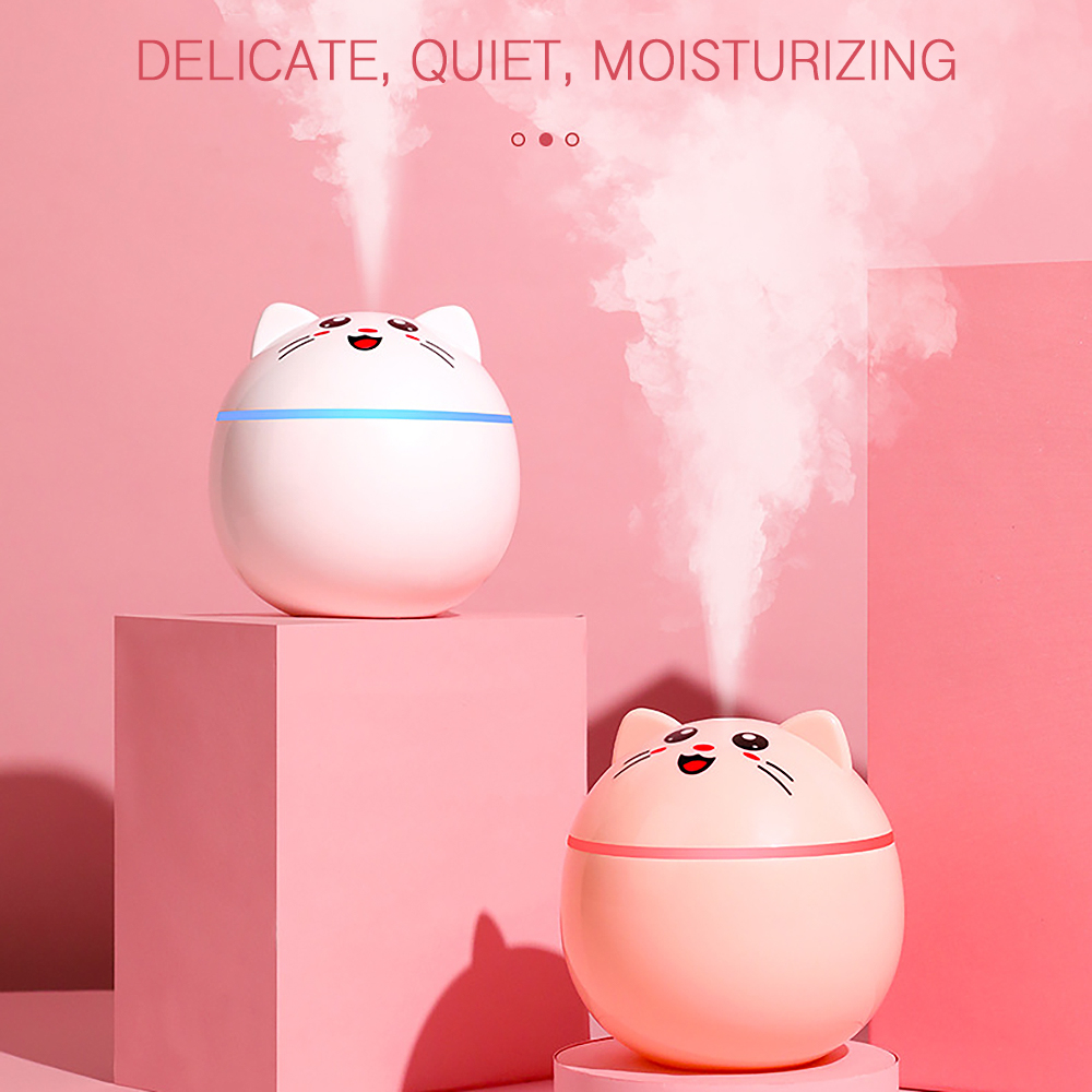 300ML Mini Air Humidifier USB Aroma Essential Oil Diffuser Cute Cat Air