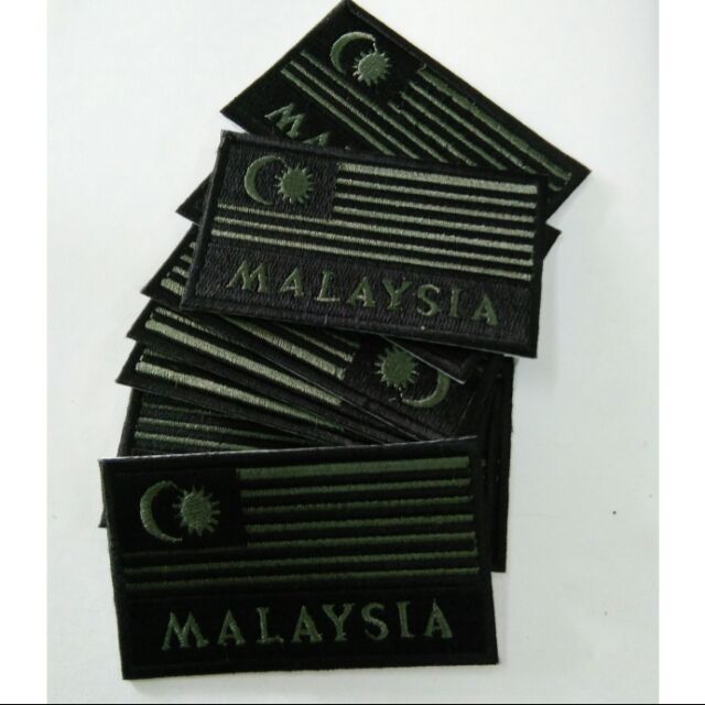 Bentuk Gambar Bendera Malaysia Hitam Putih