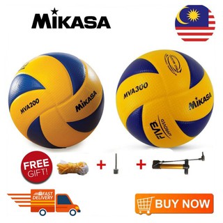 Mikasa Volleyball Ball Soft PU Bola Tampar Match Training High Quality MVA300 Size 5 Bola Tampar Kulit Tahan排球