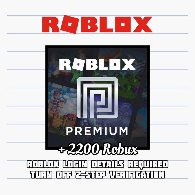 Roblox Premium Service 2200 Robux Shopee Malaysia - 2200 robux roblox premium