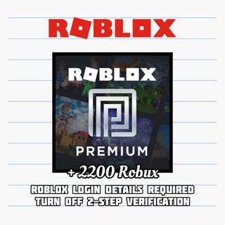 Roblox Premium Service 2200 Robux Shopee Malaysia - how much robux is 10 dollars premium