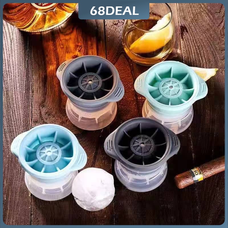 [Johor Stock] Silicone Ice Ball Mold Whiskey Ice Ball Maker Round Ice Box Silicone Spherical Ice Cube Mold