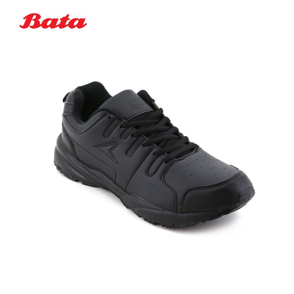 bata black sports shoes